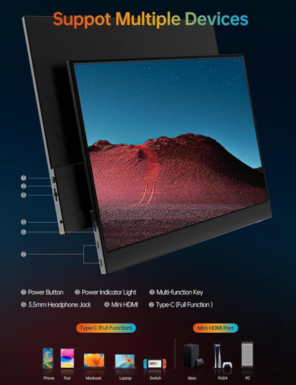 VILVA Portable-Monitor-for-Multiple-Devices
